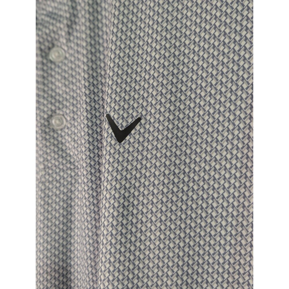 LOT OF 2 Callaway Opti-Dri Golf Polo Mens Large S/S Gray White Logo Stretch - Picture 10 of 14